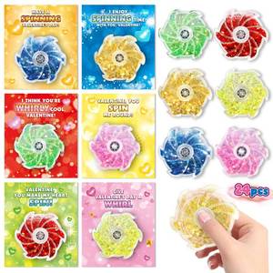 lot 6067 image: Letapapa Valentines Day Cards For Kids with Fidget Spinner Toys, Valentines Greeting Cards for Kids School Classroom Valentines Gifts Exchange, Valentines Party Favors Prizes for Boys Girls
