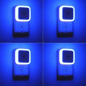 lot 6077 image: Sujeet Blue Night Light 4 Pack,Night Lights Plug into Wall 4-Pack, Nightlight Plug in Night Lights, Dusk to Dawn Night Lamp Led Night Light for Bedroom, Bathroom, Hallway