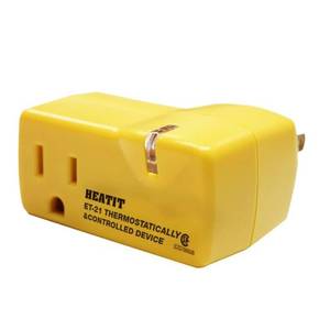 lot 6093 image: HEATIT ET-21 Freeze Thermostatically Controlled Outlet On at 38F Off at 50F ET-21-1 1PCS