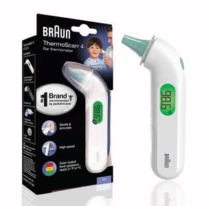 lot 6095 image: Braun ThermoScan 4 Digital Ear Thermometer for Kids and Adults, Professional Accuracy, Color Coded and Audio Fever Guidance for Babies, Toddlers