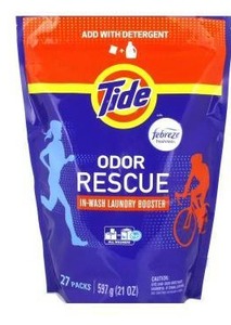 Tide Odor Rescue In-Wash Laundry Booster Pacs, 27 Count