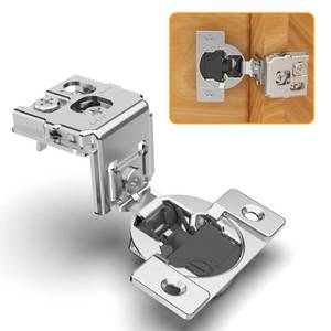 lot 3499 image: Chibery 60 Pack 1-12 Overlay 4D Soft Close Concealed Hinges for Face Frame Door, Adjustable Closing Speed, Satin Nickel, 105 Open Angle Stainless Steel Cabinet Hinges
