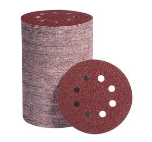 lot 3501 image: S SATC 150 PCS Sanding Discs 5-Inch 8-Hole Aluminum Oxide Sandpaper for Woodworking Hook and Loop Adhesive for Random Orbital Sander 40 Grit