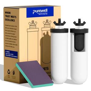 lot 3511 image: Purewell PF-4 Ceramic 3-Stage Purification Elements, Washable & Reusable, NSFANSI 42&372 Certified, Replacement for ProOne�, Berkey�, Purewell� Filters and Water Filter Systems (2 Pack, K Series)