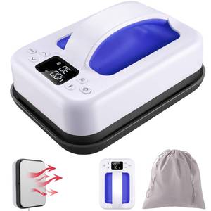 lot 3524 image: Heat Press Small Heat Press Machine for Heating Transfer, 7 � 4.8 inch Portable Easy Press Mini Heat Press for DIY T Shirts, Hats, Bags.etc(Blue)