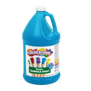 lot 3527 image: Colorations Paraben-Free Tempera Paint for Kids - 1 Gallon, Vibrant Turquoise. Non-Toxic and Made in the USA, Classroom Must Haves, Bulk Arts and Crafts Supplies