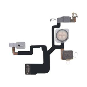 lot 4079 image: Risidamoy Flash Light Flex Cable Replacement for iPhone 12 Pro Max Repair Flashlight Part Fix Silent Switch with Pre-Installed Metal Bracket Holder 12Promax for A2342, A2410, A2412, A2411.