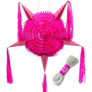lot 4095 image: Pink Pinata �� Large 32�� Birthday Party Pi�ata with 25-ft Rope Included �� Handmade in Mexico, Cinco de Mayo Decorations �� TexMex Fun Stuff