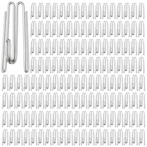 lot 4141 image: SHENLIU 150 Pcs Stainless Steel Curtain Pleat Hook, Drapery Hooks Traverse Pleater, Drapery Clasp and Pin, Curtain Pleater Tape Hook, 2 Prongs Pinch Pleat Clips Hooks for Window Door Bathroom Curtains