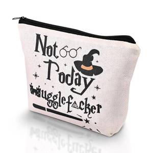 lot 4151 image: Paliboiu Magic Wizard Makeup Bag Funny Not Today Cosmetic Bag Zipper Travel Toiletry Bag Gifts for Girl Sister Women Fans