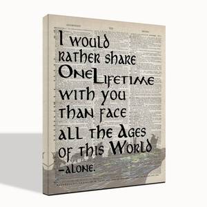 lot 4193 image: LOTR Gifts, Framed LOTR Poster, Gift for LOTR Decor, I Would Rather Share One Lifetime - Arwen, LOTR Merch, LOTR Birthday Decor, Lord of the Rings Poster, LOTR Canvas Wall Art Decor 6x8 inch