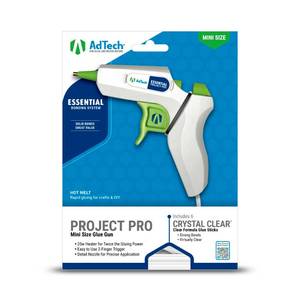 lot 4198 image: AdTech Project Pro Glue Gun Kit with Artistick Glue Sticks �� 20W Mid-Size Hot Glue Gun with Insulated Needle Nozzle, Comfort Grip, and 5-Foot Cord �� Ideal for Crafts, DIY, Home Decor, and Repairs