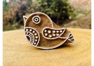 lot 4212 image: Wooden Block Stamp Tiny Bird Stamp for Printing, Bird DIY Stamp, Craft Scrapbook Stamps, Textile Paper Clay Pottery Block, Handmade Wooden, Fabrice Printing