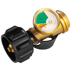lot 4215 image: DOZYANT Propane Tank Gauge Level Indicator Leak Detector Gas Pressure Meter Universal for RV Camper, Cylinder, BBQ Gas Grill, Heater and More Appliances-Type 1 Connection