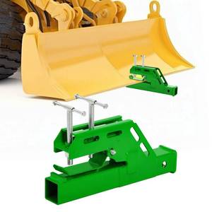 lot 5569 image: EBESTTECH Tractor Bucket Receiver 2 inch Clamp on Trailer Hitch for Tractor Non-Slip Ball for Lawn Kubota Deere Bobcat Green Attachment