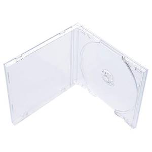 lot 5575 image: Maxtek 10.4 mm Standard Single Clear CD Jewel Case with Assembled Clear Tray, 50 Pack