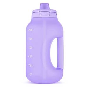 lot 6278 image: Ello Hydra 64oz Half Gallon Jug with Straw - Tropical Violet Portable Drinkware, Dishwasher-Safe top lid doesnt stay closed