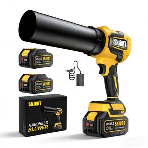 lot 6336 image: SNJORT Leaf Blower Cordless with Battery and Charger��980,000 RPM Brushless Motor with Handheld Design��Lightweight for Patio, Lawn, Yard, Deck Cleaning��Birthday Gifts for Men Dad Husband��Deep Yellow��hose attachment cracked