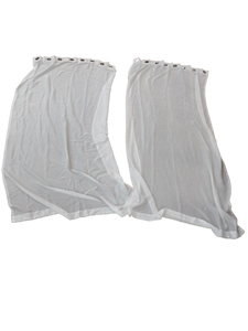 lot 6350 image: DDS Semi-Sheer White Curtains 108 inch