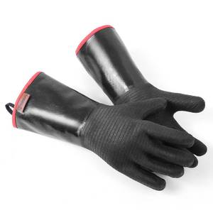 lot 6377 image: BBQ Grill Gloves �� Heat Resistant up to 932°F, Waterproof & Oil Resistant Neoprene, 14-Inch Long Sleeve Cooking Gloves for Grilling, Fryer, Baking, Smoker