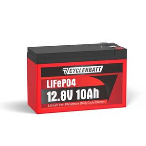lot 6425 image: CYCLENBATT 12V 10Ah Lithium Battery, 5000 Cycles LiFePO4 12V 10Ah Battery Built-in 10A BMS, 12V Lithium Battery Suitable for Power Wheels, Fish Finder, UPS, Solar Battery, HAM Radio