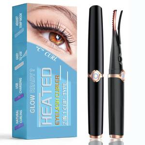 lot 6426 image: Heated Eyelash Curlers - 2 in 1 Clip- Type Heated lash Curler Best Seller Electric Eyelash Curler 3 Temp Settings for Makeup Tools USB Rechargeable Natural Curling 24H Long Lasting B-1