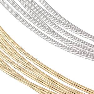 lot 6451 image: BENECREAT 18 Gauge Round Flexible Coil Wire - Gold and Silver Spiral Copper Wire for Garment Decoration, Embroidery and Jewelry Making