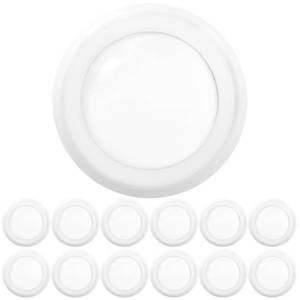 lot 6465 image: Sunco 12 Pack 56 Inch LED Disk Lights, Disc Lights Ceiling, LED Flush Mount Recessed Can Lighting, 1050 LM, 5000K Daylight, Dimmable, 15W75W, Damp Rated ETL