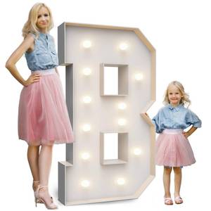 lot 11216 image: 4FT Marquee Light Up Letters B,Party Decoration Large Marquee Light Up Letters with Weighted Water Bag,Pre-cut Foam Board Set Can Be Used for Birthdays,Weddings,Baby Anniversaries