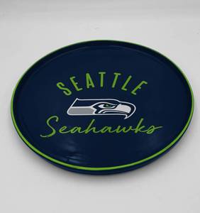 lot 11220 image: Proformance Home NFL Seattle Seahawks Script Logo 14 Round Serving Tray (Damaged)