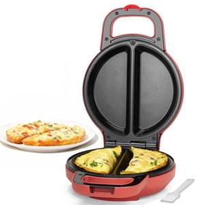 lot 11221 image: SugarWhisk Flip Omelette Maker Electric, Omelette Pan Nonstick for 2 Individual 6.5 Omelets, Cooking Gadgets for Home, Omelet Maker with Ceramic Coating, Red