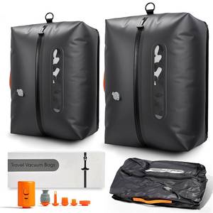 lot 11223 image: Seaflash Vacuum Travel Bags with Pump, 2 Pack 34L Space Saver Vacuum Compression Bags for Travel Luggage Suitcase Backpack, Waterproof & Reusable Vacuum Packing Cubes for Clothing (2PCS  Pump)