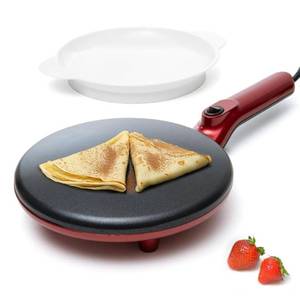 lot 11240 image: Moss & Stone Electric Crepe Maker 8 Inch, Portable Crepe Maker & Hot Plate Cooktop OnOff Switch, Nonstick Coating, Dual Temperature Setting, Easy To Use For Pancakes, Blintz, Chapati