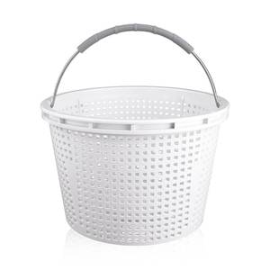 lot 11276 image: 8 Pool Skimmer Basket for Inground Pool Compatible with Pentair U-3 Skimmer Basket 08650-0007 and Hayward SP1070 SPX1070E Pool Basket ��Stainless Steel Handle��Rubber Grip & Built in weighting��White
