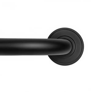 lot 11320 image: Wrap Around Blackout Curtain Rods for Windows 32 to 120 Inches, 1 Inch Diameter Adjustable Heavy Duty Black Curtain Rod for Bedroom, Living Room, Patio