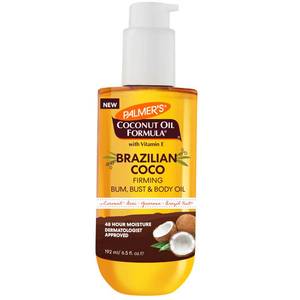 lot 12369 image: Palmers Coconut Oil Formula Brazilian Coco Firming Body Oil with Vitamin E, 6.5 Fl Oz, Helps with Skin Tightening & Firming of Bum, Bust & Belly, Provides 48Hr Moisture, Dermatologist Approved