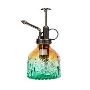 lot 12381 image: Ebristar Glass Plant Mister Spray Bottle, Vintage Plant Spritzer, Succulent Watering Bottle with Top Pump, Small Plant Sprayer Mister Watering Can for Indoor Outdoor Houseplant - Green Brown Gradient