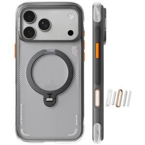 lot 12385 image: TORRAS Ostand Q3 Air for iPhone 17 Pro Max Case with 360 Magnetic Stand, Fit for MagSafe, Mil-Grade Drop Tested, Camera Control Button, Shockproof Phone Case for iPhone 17 Pro Max 6.9, Shadow Black