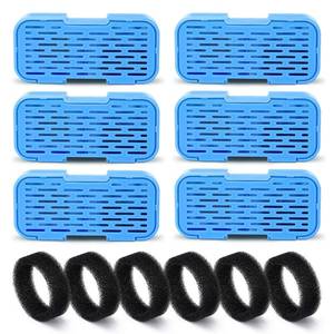 lot 12426 image: UIOOQ Cat Fountain Filters - 12 Pack(6 Filters  6 Sponges), Activated Carbon, Ultra-fine Fiber