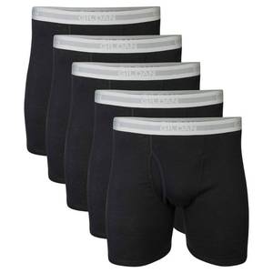 lot 12451 image: Gildan Mens Underwear Boxer Briefs, Multipack, Black (5-Pack), Large