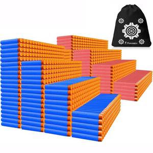 lot 15002 image: Compatible with Nerf Darts Bullets - 1000 PCS Darts Refill Pack Compatible with Nerf N-Strike Elite Series Guns Party Supplies, Universal Dart Ammo Pack for Toy Gun with Storage Bag (Red and Blue)