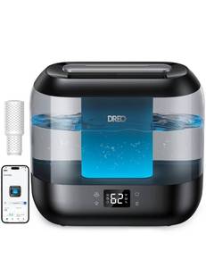 lot 15013 image: Dreo Smart Humidifiers for Bedroom-Filter Included, Top Fill 4L Humidifier Large Room with 28 dB, 36H Runtime, TouchAPPVoice Control, Nightlight, Cool Mist Humidifiers for Baby, Plants, Ebony