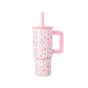 lot 15018 image: Simple Modern Kids 24 oz Tumbler with Handle and Silicone Straw Lid  Spill Proof and Leak Resistant  Reusable Stainless Steel Bottle  Gift for Kids Boys Girls  Trek Collection  Confetti