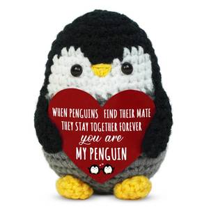lot 16412 image: OASSIE Anniversary Couple Gifts for Men Women - Positive Penguin Crochet- Mothers Day Fathers Day Engagement Wedding Anniversary I Love You Birthday Gifts for Wife Husband Him Her Boyfriend Girlfriend