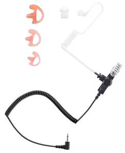 lot 16414 image: commountain 3.5mm Listen Only Earpiece Compatible with Speaker Mic, Acoustic Tube Receive Only Headset with 3 Earmolds, for Police Security and Law Enforcement Use