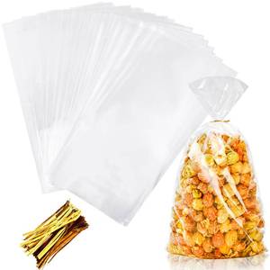 lot 16421 image: Miraclekoo Clear Cellophane Bags 7x14 Inches 200 Pcs Treat Bag with Twist Ties for Gift Wrapping,Packaging Popcorn,Goodie,Candy,Cookies,Party Favors,1.4 Mils