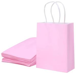 lot 16458 image: SUNCOLOR 25 Pieces 6 Mini Goodie Bags Small Pink Gift Bags with Handle for Party Favor Bags(Pink)