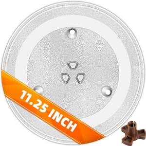 lot 19575 image: The 11.25���� Microwave Glass Tray Compatible with GE and Kenmore - Exact Replacement Part of WB49X10097 DE63-00536A  ME 16H702SES MCD991AB - Dishwasher Safe