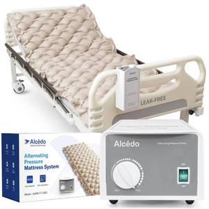 Alcedo Alternating Air Pressure Mattress Pad for Bed Sore and Ulcer Prevention, Hospital & Home Use Medical Mattress Topper for Bedridden Patient, Adjustable Ultra Quiet Pump and Waterproof Cushion