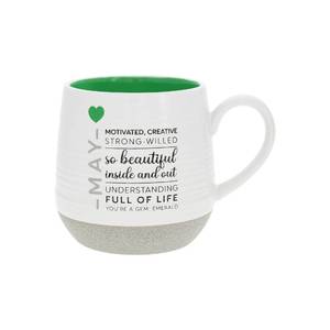 lot 19579 image: Pavilion Gift Company - May 17 oz. Mug, Astrology gifts, Stoneware Ceramic Coffee Mug with Astrological Sign, Green